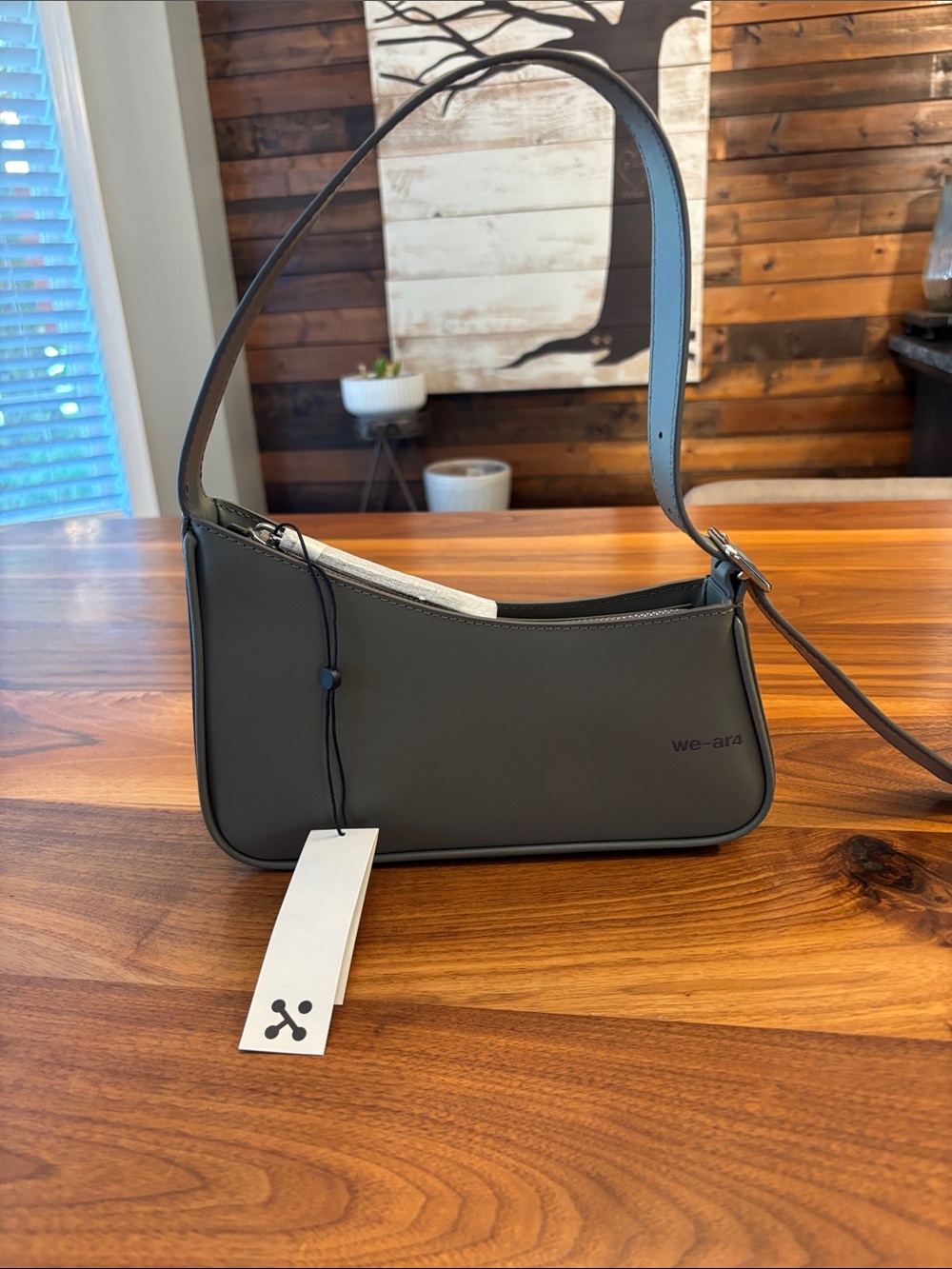 NWT New We-ar4 Green Leather Shoulder Wave Purse Bag